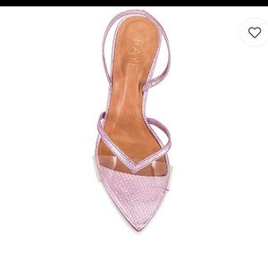 NWT Revolve Raye Sheer heel in pink